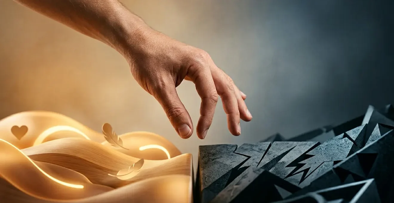 Illustration conceptuelle du copywriting avec biais de négativité pour optimiser les conversions
