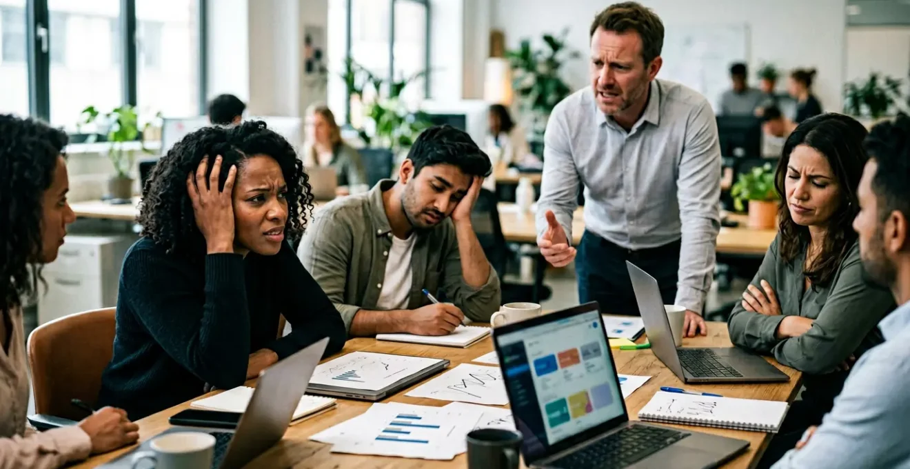 Scène représentant la résistance au changement dans l'adoption d'un CRM en entreprise