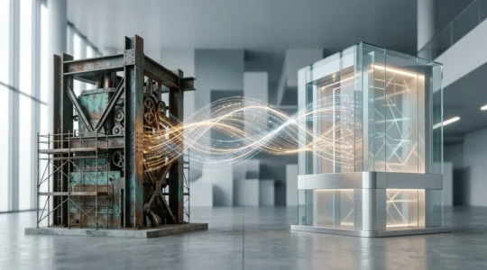 Intégration d'un système ERP moderne avec une infrastructure legacy existante dans un environnement professionnel