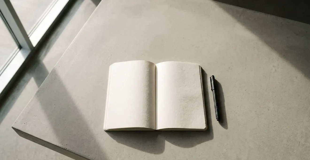 Composition minimaliste évoquant le moment crucial des premières secondes d'attention du lecteur