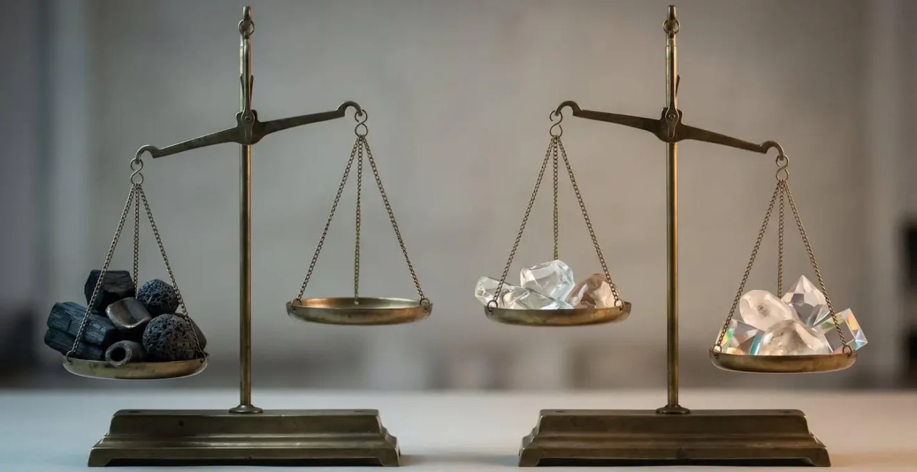 Métaphore visuelle de la tension créée par deux informations contradictoires se confrontant